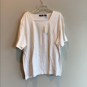 Square Neck White T-Shirt